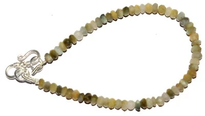 925 Argento Fine Naturale Occhio di Gatto Gemma 3-4 MM Perline 8 " Filo - Immagine 1 di 4