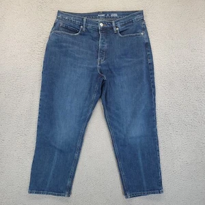 Old Navy Jeans Womens 14 Petite Blue Sky Hi Straight High Rise Button Fly Denim - Picture 1 of 15