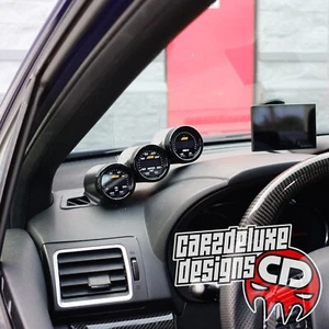 Triple gauge pod mount for 2015-2021 Impreza WRX Forester functional defrost - Picture 1 of 5