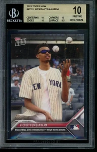 2023 Topps Now #472 Victor Wembanyama BGS 10 Pristine 17706674 - Picture 1 of 2