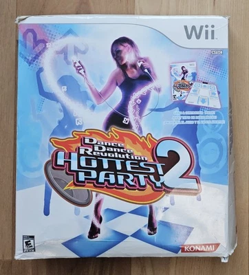 Dance Dance Revolution Hottest Party 2 Nintendo Wii DDR Dance Mat & Game CIB Foto 1 de 4
