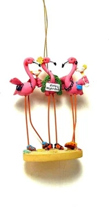 Cape Shore Girls Night Out Girlfriend Pink Flamingos Resin Beach Ornament - Picture 1 of 2
