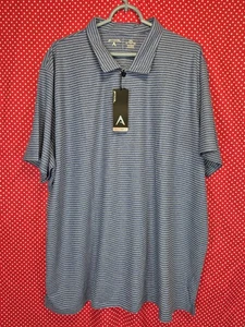 Neu mit Etikett Antigua Golfshirt Herren blau weiß gestreift Polo Freizeit Gr. 3XL - Bild 1 von 5