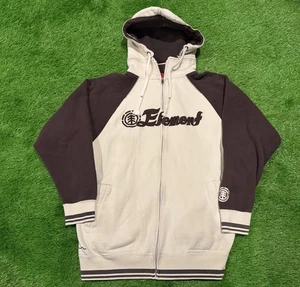 Vintage Element Y2K Skate Skateboards Hoodie Removable Hood Embroidered Mens LRG - Picture 1 of 7