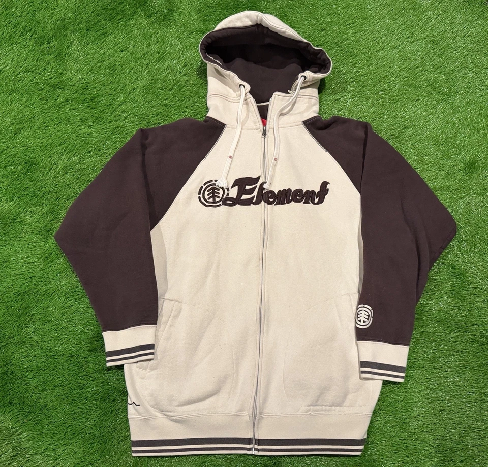 Vintage Element Y2K Skate Skateboards Hoodie Removable Hood Embroidered Mens LRG - Image 1 of 4