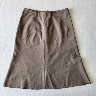 Vintage Poleci Skirt Womens 2 Preppy Office Secretary Light Academia Y2K Woven - Image 1 of 4
