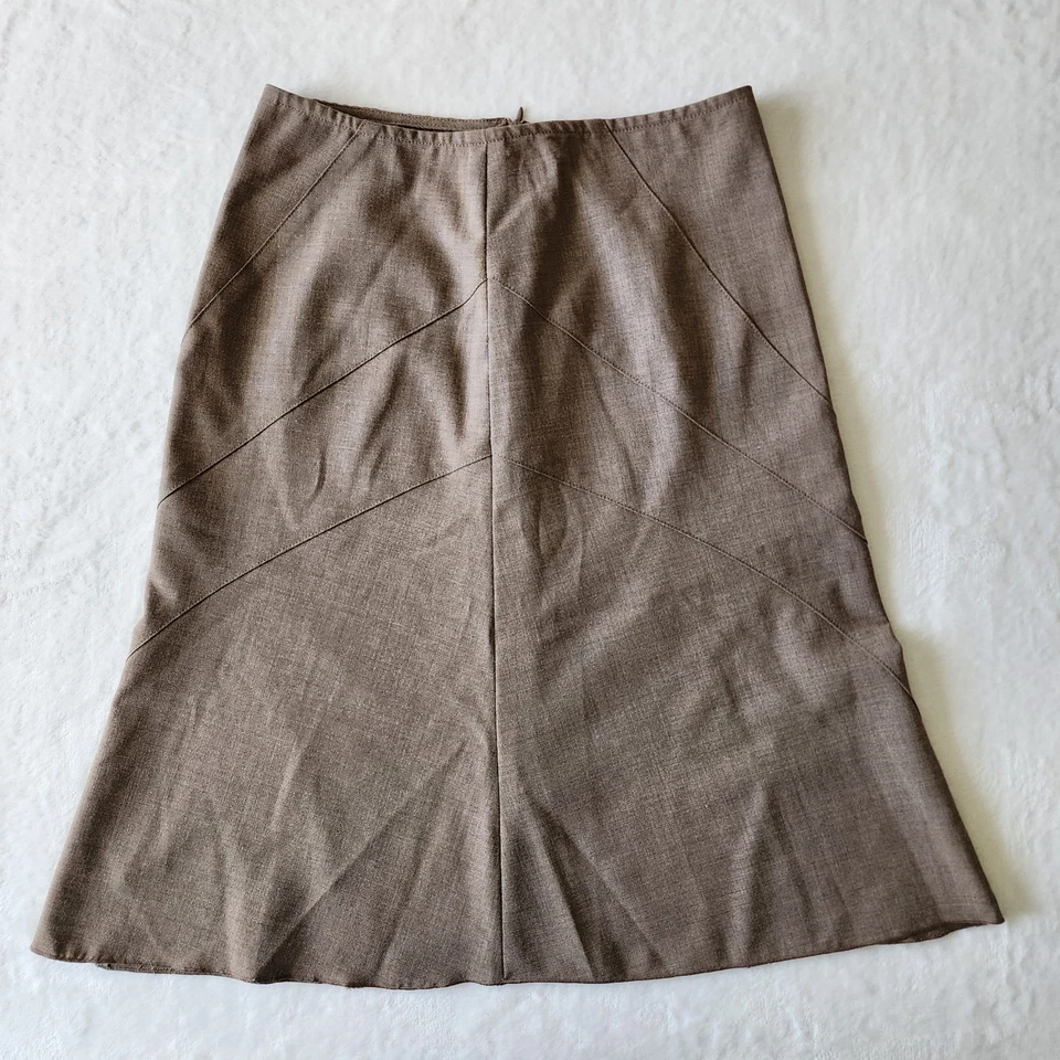 Vintage Poleci Skirt Womens 2 Preppy Office Secretary Light Academia Y2K Woven - Image 1 of 4