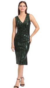Maggy London Women's Holiday Sequin Dress Event Occasion Cocktail Party Size 6 - Picture 1 of 6