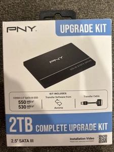 PNY 2TB 2.5" SATA III Complete Upgrade Kit - NEW Factory Sealed - Afbeelding 1 van 2