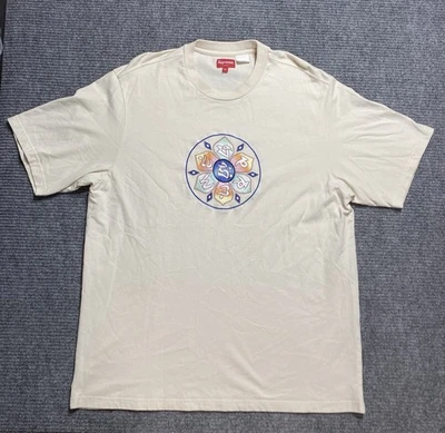 Camiseta Supreme Lotus Para Hombre XL Natural FW22 Ropa de Calle Patinador Bordada Foto 1 de 4