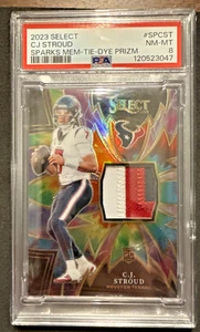 Panini Select 2023 - Sparks C.J. Stroud Tie-Dye Prizm /25 PSA 8 (MEM, RC) - Imagen 1 de 5