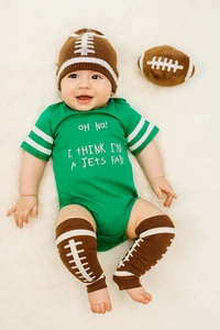 New York Jets Divertido ¡Oh No! Conjunto de body uniforme jersey - Imagen 1 de 2
