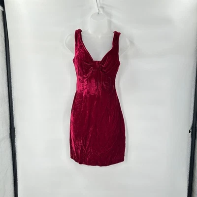 Mini Vestido Vintage Contempo Informal Babydoll Terciopelo Talla 7 Hecho en EE. UU. Y2K Años 90 Foto 1 de 4