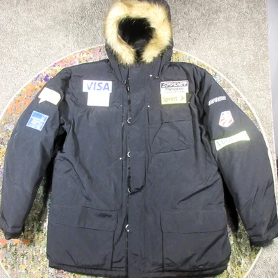 Spyder schwere gefütterte Gänsedaunenjacke Herren XL US Ski Team Olympische Spiele Teamausgabe gebraucht, in einwandfreiem Zustand - Bild 1 von 4