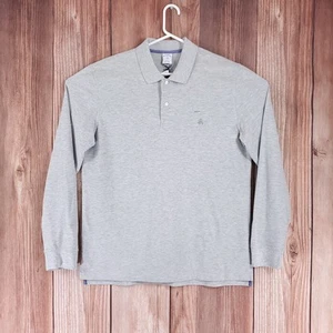 NWT Brooks Brothers Mens XL Performance Polo Slim Fit Long Sleeve Shirt Gray - Picture 1 of 16