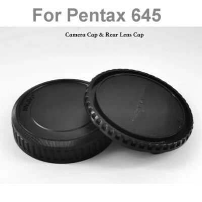 For Pentax 645 Pentax645 PK645 645Z 645D Rear Lens Cap + Camera Body Cap Cover - Image 1 of 4