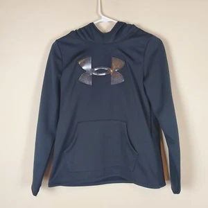 Sudadera con capucha suelta negra Under Armour para niña talla juvenil grande - Imagen 1 de 8