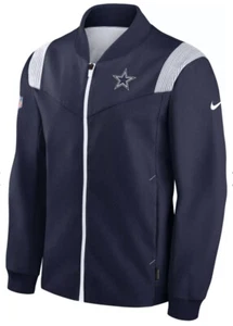 Chaqueta de bombardero Dallas Cowboys Nike Sideline Coaches azul marino cremallera completa XXL 2XL - Imagen 1 de 4