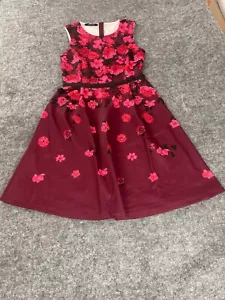 Aniston Selected Womens Swing Dress Size 14 Floral Red Sleeveless NEW N333 - Picture 1 of 13