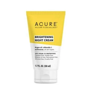 6X Lot Acure Brilliantly  Brightening Night Cream 1.7 fl oz Argan Oil 100% Vegan - Picture 1 of 1