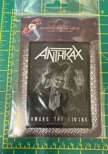 ANTHRAX AMONG THE LIVING  WOVEN SEW ON PATCH OFFICIALLY LICENSED - Picture 1 of 8