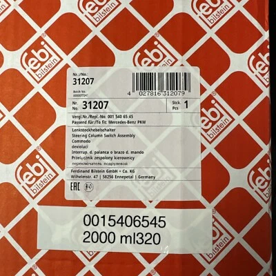 Переключатель управления рулевой колонкой 02–05 Mercedes W163 ML320 ML500 0075459024 Febi - Изображение 1 из 4