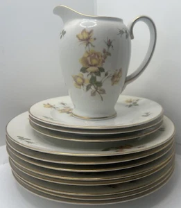 JUEGO DE 12 PIEZAS Rosenthal 3012 CHARLENE AIDA Blanco EXC PRÍSTINO Crema + 11 Platos - Imagen 1 de 12