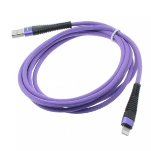 iPHONE 11 12 13 XS iPAD CÂBLE USB VIOLET 6 PIEDS DE LONG CHARGEUR RAPIDE FIL DE CORDON D'ALIMENTATION - Photo 1 sur 5