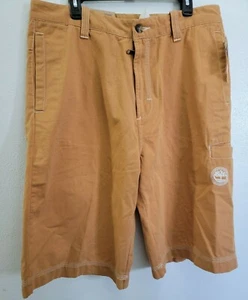 Timberland Men's Shorts Size 38 Yellow/Brown Cotton - Picture 1 of 3