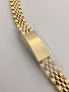 Hadley Roma Women LB5391Y Yellow Gold Plated Stainless Steel 13mm Watch Band - Picture 1 of 9