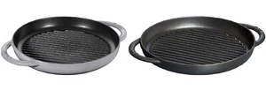 Staub Pure Gril Cast Iron Round Grill Pan 10.25 inches (26 cm), Made in France - Picture 1 of 10