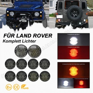 10pcs Komplettes LED Lampen Upgrade Kit Für Land Rover Defender 90 110 Schwarz - Bild 1 von 9