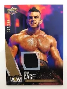 Brian Cage Gold Relic 157/199 Upper Deck AEW 2021 - Picture 1 of 1