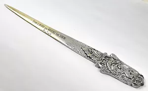 Sammelstück Alter Brieföffner Werbung Wappen Bronze P49 - Picture 1 of 10