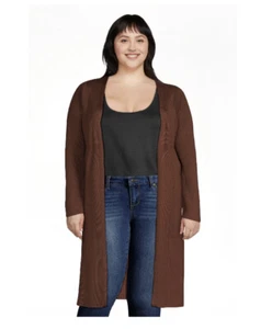 No Boundaries Juniors’ Ribbed Duster Cardigan Sweater Size XL ( 15-17) - Picture 1 of 6
