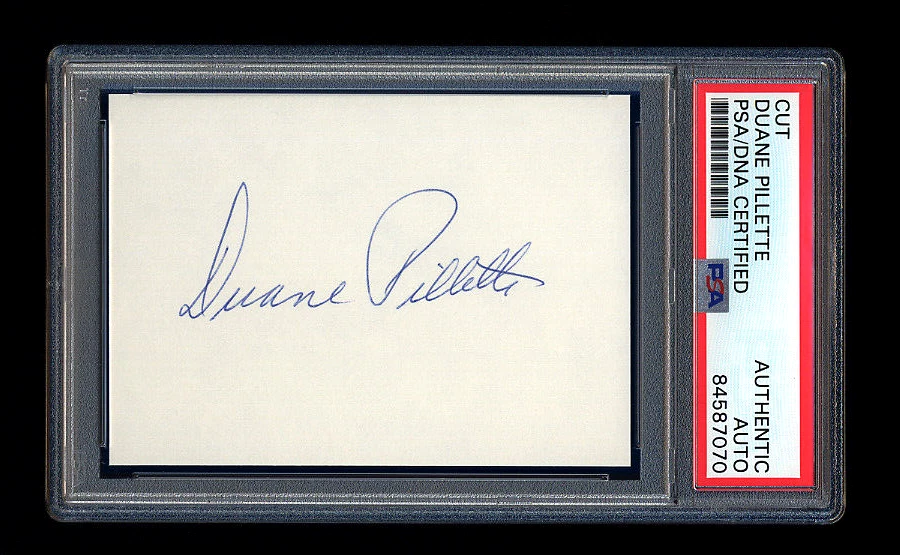DUANE PILLETTE SIGNED MINT CUT PSA/DNA AUTOGRAPH 1954 BALTIMORE ORIOLES 1ST WIN - Image 1 of 1