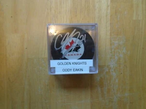 Cody Eakin Autographed Team Canada Puck - Picture 1 of 3