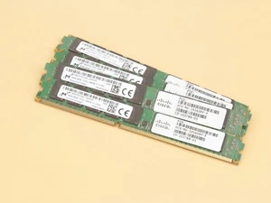 Micron DDR3 2x16GB 1600MHz VLP Unbuffered ECC Memory MT18KDF2G72AZ-1G6 for Cisco - Picture 1 of 8
