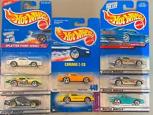 Lot of 8 Hot Wheels Chevy Camaro Z28 Blue Card #'s 449 044 018 811 411 853 124 - Picture 1 of 9
