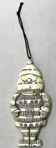 Vintage Keramik "Santa Claus Is Coming To Town" Musik Ornament mit Schlüsselband EUC! - Bild 1 von 4