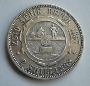 Südafrika - Zuid Afrik. Repub. - 2 Shillings 1897 - Silber - Krüger Rand - Bild 1 von 2