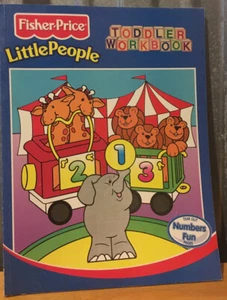 Vintage Fisher Price Little People Toddler Workbook Learning Numbers 1997 Book - Picture 1 of 4