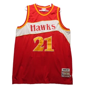 Camiseta Mitchell & Ness Para Hombres 4XL Alta Dominique Wilkins NBA Atlanta Hawks 1986-87 - Imagen 1 de 9