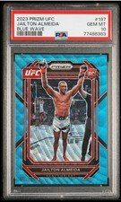 Jailton Almeida 2023 Panini UFC Prizm RC Card Rookie Blue Prizm PSA 10