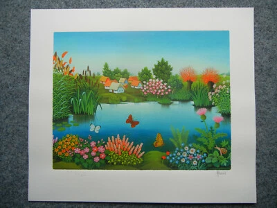 Ivan Stefanek Farblithografie Tanz der Schmetterlinge signiert numm. XIX / XXXV - Bild 1 von 3