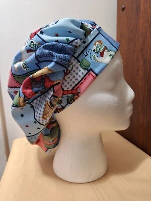 Blue Jean Teddy Medical Surgical Bouffant Scrub Hat SIZE Large - Image 1 of 2