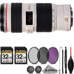 Canon RF 70-200mm IS USM Lens +3PC FILTER + 64GB STORAGE BUNDLE KIT - Picture 1 of 4