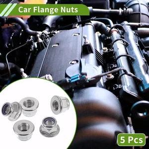 M12x1.75 Flanschmuttern 5 Stück für Auto Motorrad, 304 Edelstahl, Gummi Ring - Bild 1 von 6