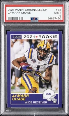 2021 PANINI CHRONICLES DRAFT PICKS #62 JA'MARR CHASE PSA 9 - Image 1 of 2