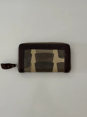 Cartera Orla Kiely tamaño mediano grande con cremallera alrededor - Usada en Excelente Condición Foto 1 de 3